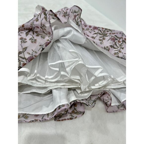 NWOT PIPPA & JULIE Kids' Size 5 Little Girl's Ditsy Floral Opaque Organza Dress - Picture 8 of 12